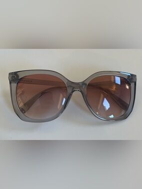 Women's Smoky Gray Oversized Sunglasses - Brown Lenses